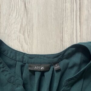 Deep Teal Button-Up Blouse